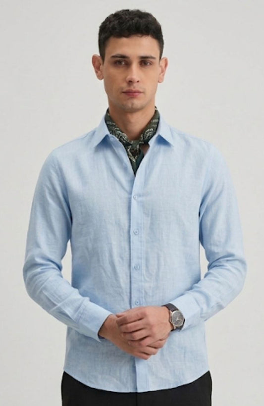 Sky blue Linen Shirt