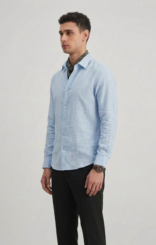 Sky blue Linen Shirt