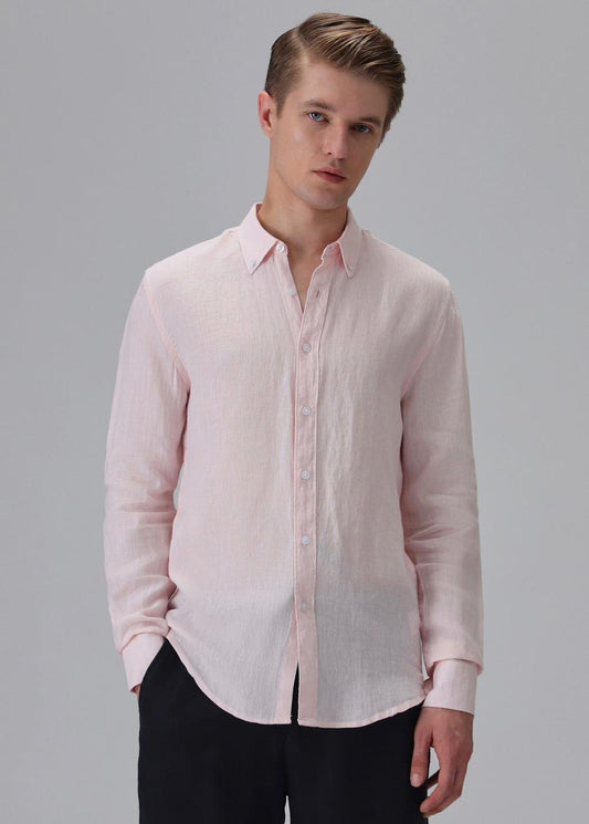 Pink linen shirt