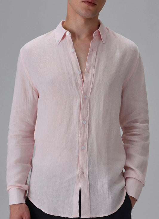 Pink linen shirt